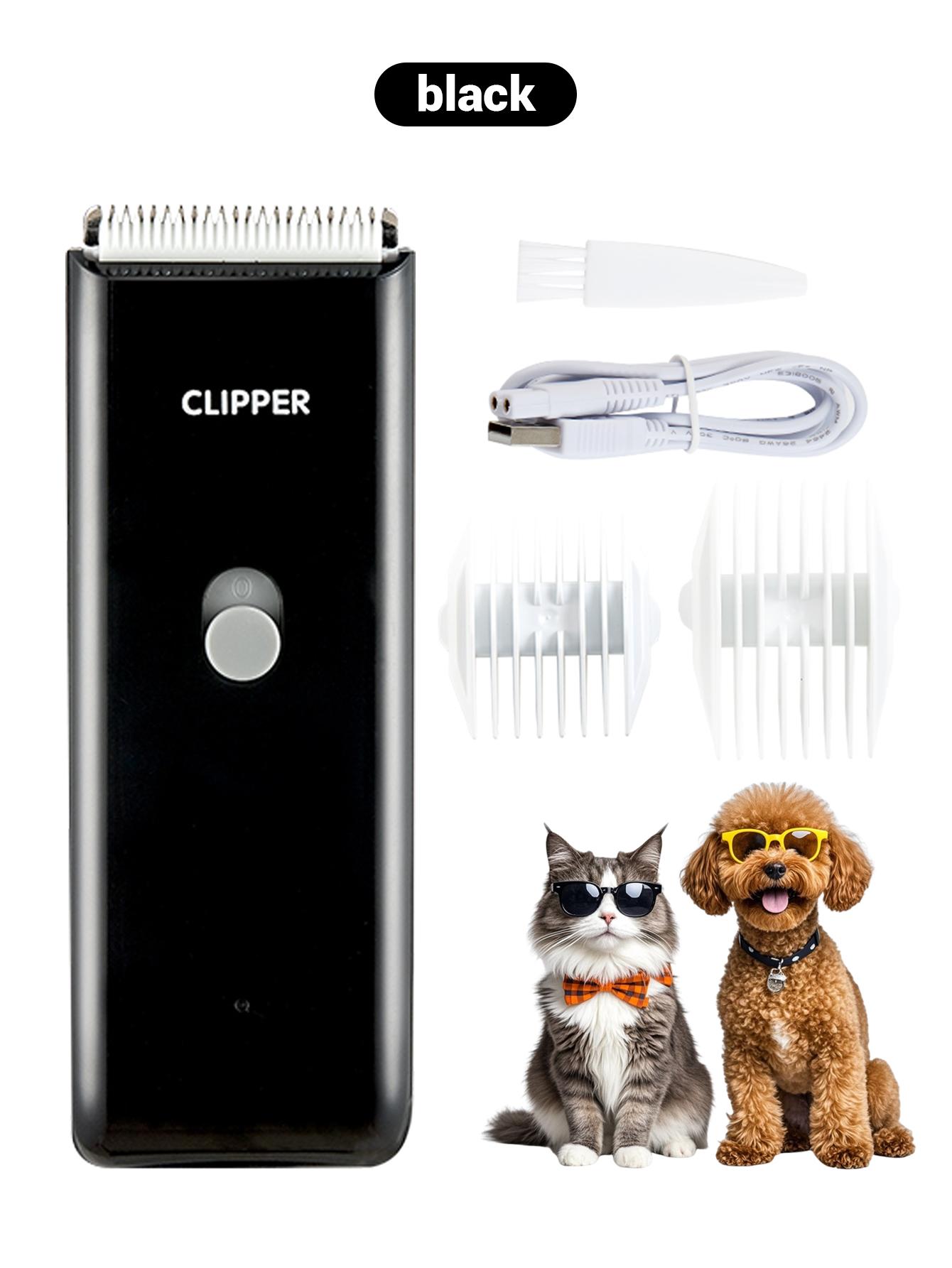 Dog Hair Clipper Electric Pet Hair Trimmer Low Noise Shaver For Dog Cats Cordless Rechargeable Professional Pet Grooming Tools чёрный