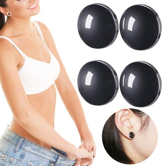 4Pcs Unisex Magnetic Slimming Acupoints Stimulating Jewelry Ear Stud Earrings