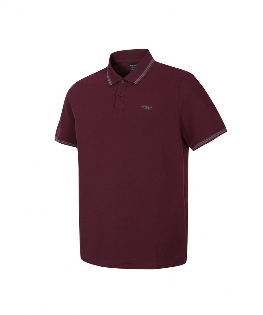 DISCOVERY EXPEDITION Men'S Color Tipping Polo Shirt (D/Wine)