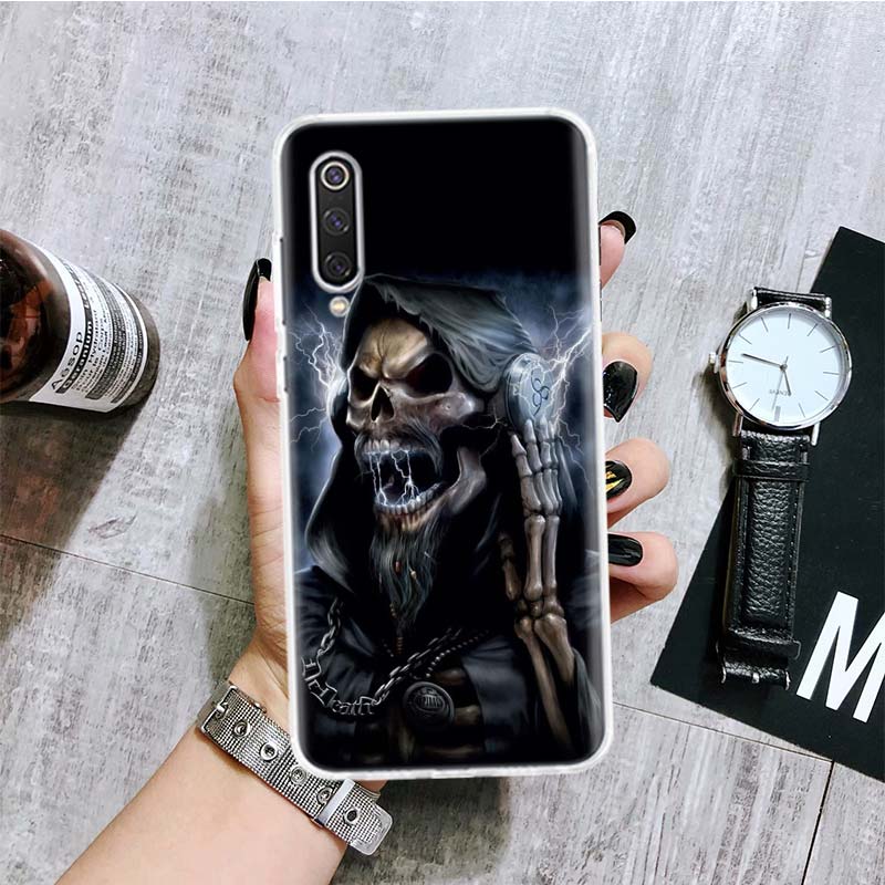 Grim Reaper Skull Skeleton Phone Case For Xiaomi Redmi Note 15 14 13 12S 12 Pro Plus 11S 11E 11 11T 10S 10 Art Soft Pattern Cove