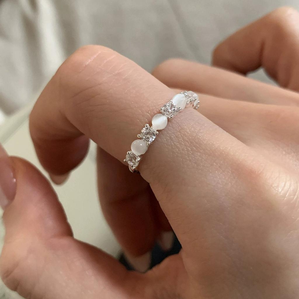 VENTFILLE 925 Sterling Silver Zircon Fashion Ring For Women Clear Simple Versatile Temperament Party Gift Jewelry New Trendy