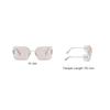 Miu Miu Curved Rimless Lens Irregular Shape Sunglasses Women sunglasses Steel SMU54Y-1BC10F