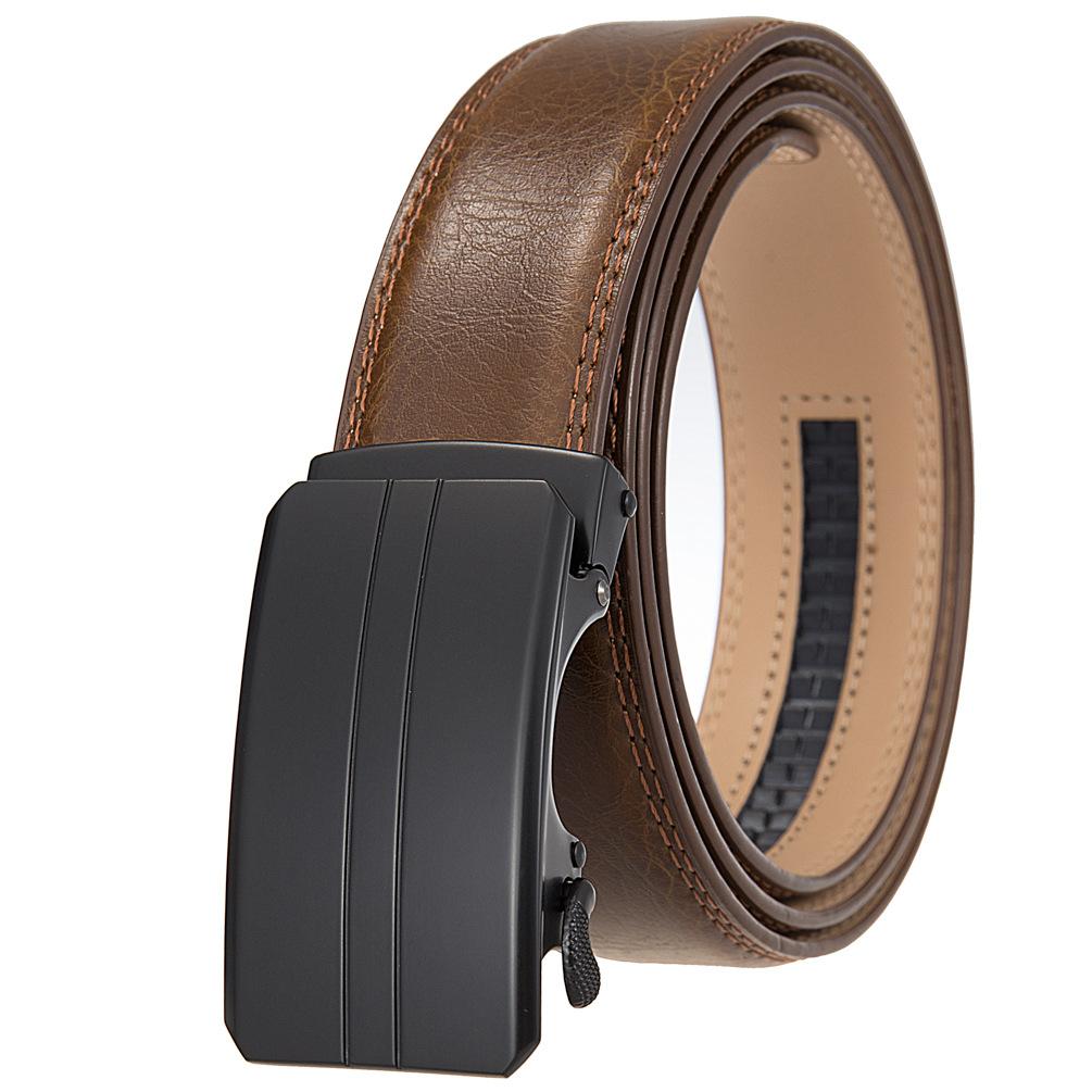 1Pcs Fashion Men, Casual Abrasive Belt, Automatic Buckle Belt Ly36-3 3051-1