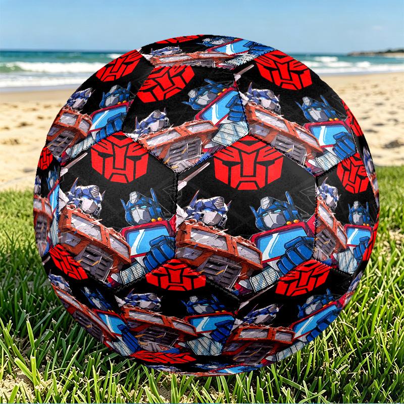 Transformers Print Size 5 Soccer Ball, PU Wear Resistant Football for Match Training and Daily Practice, Birthday Gift for Soccer Fans