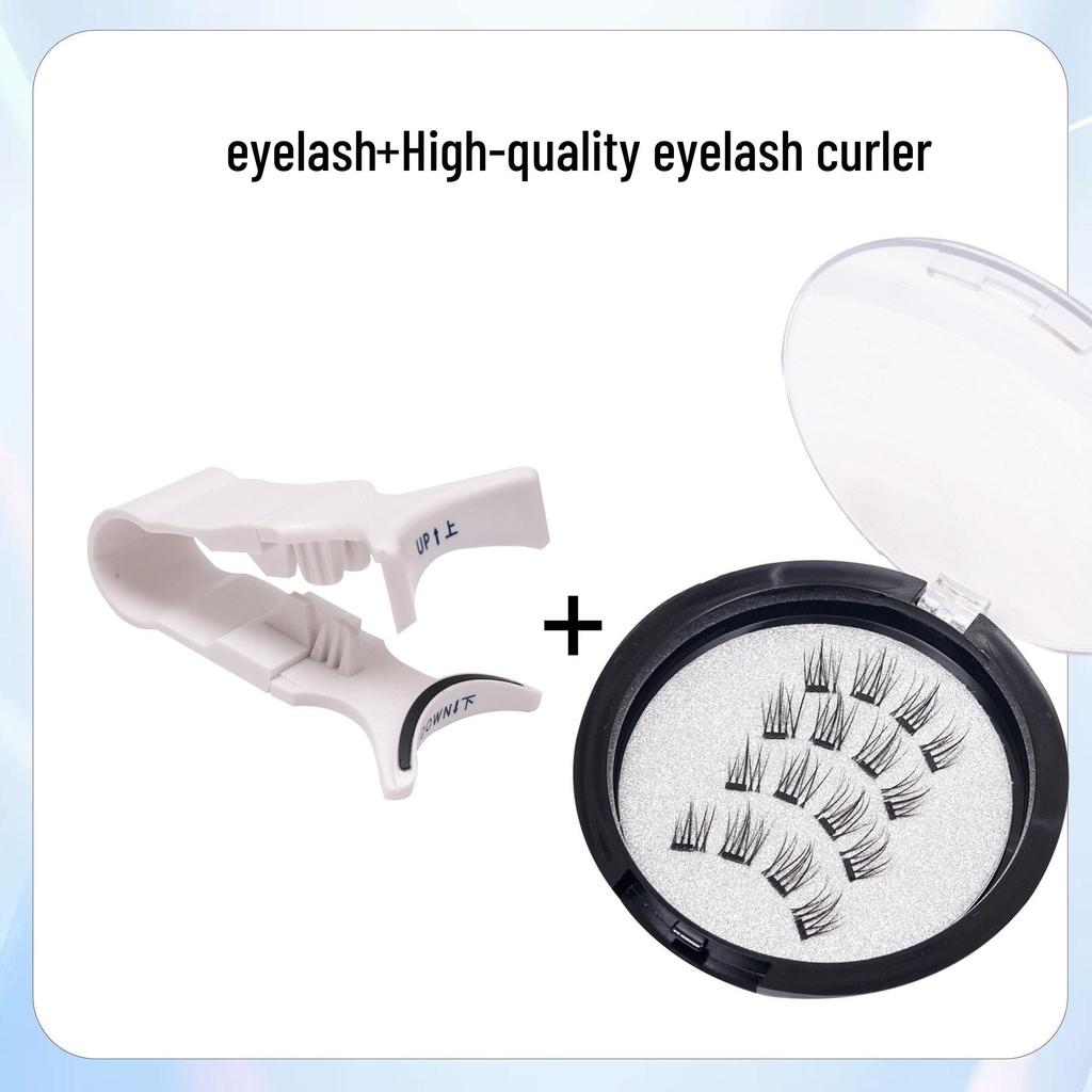 HPD Magnetic False Eyelashes - Little Devil Style, Glue-Free, Reusable, Super Natural Nude Makeup 