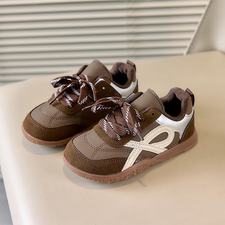 Girls' German training shoes Children's sports board shoes 2025 autumn new baby older children silver ballet style