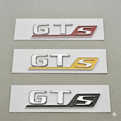 3D ABS GTS Logo Car Rear Trunk Emblem Badge Sticker For Cayenne Macan Panamera 911 Auto Styling Accessories