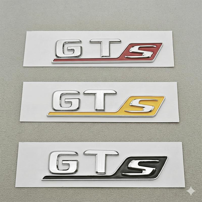 AABKP1 3D ABS GTS Logo Car Rear Trunk Emblem Badge Sticker For Porsche Cayenne Macan Panamera 911 Auto Styling Accessories
