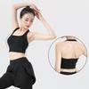 Pleated Back Backless Sportswear Adjustable Strap Fashionable Pleated Bra Yoga Vest  Yoga