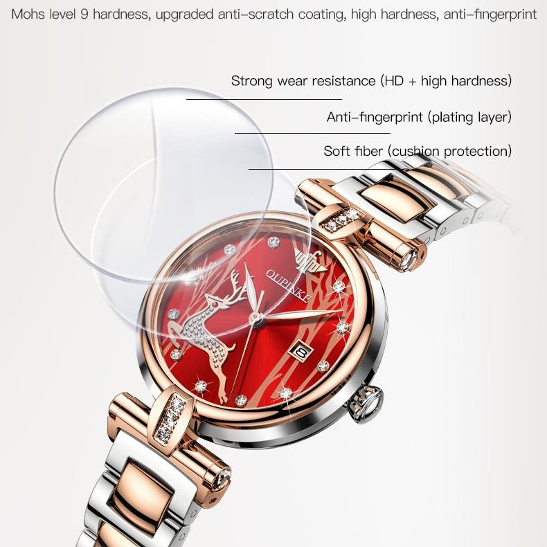 OUPINKE Montres Marque de Mode Montre Mécanique Automatique Étanche Montre pour Femme