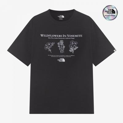 The North Face Flower Ex ShorT Sleeve Round T shirT Black nT7ur23j