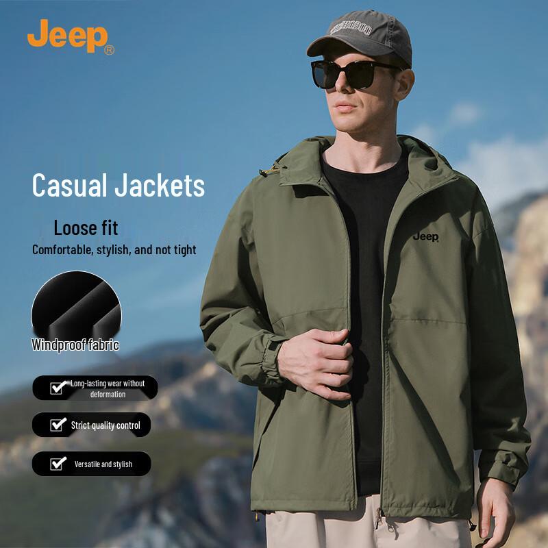 

JEEP Men s Casual Windbreaker Jacket 4XL