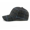 Autumn Winter Hat Men Women Wool Plaid Baseball Cap British Vintage Cap