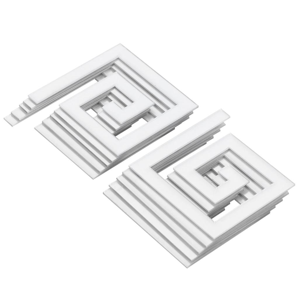 10Pcs 5x5CM DIY Waist Line Mirror Sticker Modern Acrylic Wall Stickers for Living RoomSilver