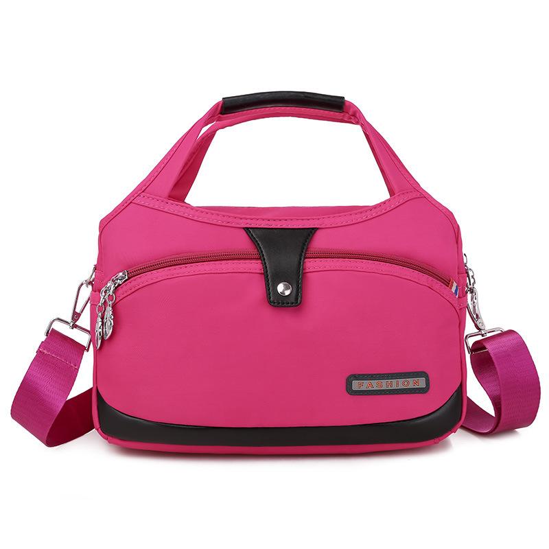 Fashionable and Lightweight Oxford Cloth Women's Casual Large Capacity Waterproof Travel Shopping Hand-held Shoulder Crossbody Bag