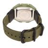 Digital Sport Watch Canvas Strap Luminous Waterproof Retro Sport Watch for Outdoor Sports Green