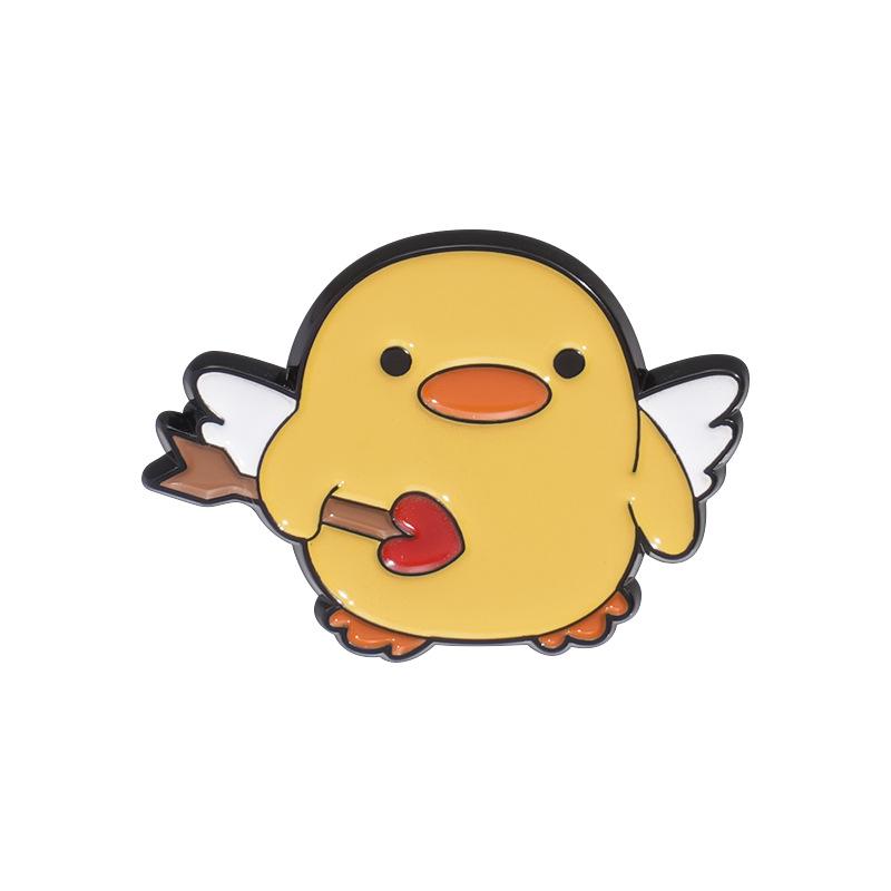 Cartoon Yellow Duck Metal Brooch - Cute and Fun Accessory