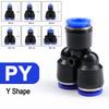 2/5/10Pcs Pneumatic Push In Fittings Quick Connect Air Hose Fitting PY PU PV PE OD 4~16mm Compressed Air Tube Pipe Joints