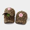Retro Towel Paste Cloth Pattern Leopard Print Baseball Cap For Women Autumn New Famous Fashion Duckbill Cap Shopping Hat