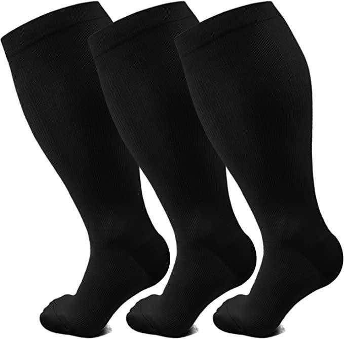 Plus Size High Elastic Compression Socks for Sports Fitness