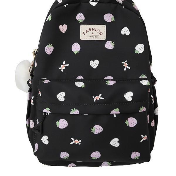 Schoolbag new high-value Japanese ins fresh and sweet strawberry backpack junior high school students lightweight travel spring outing backpack