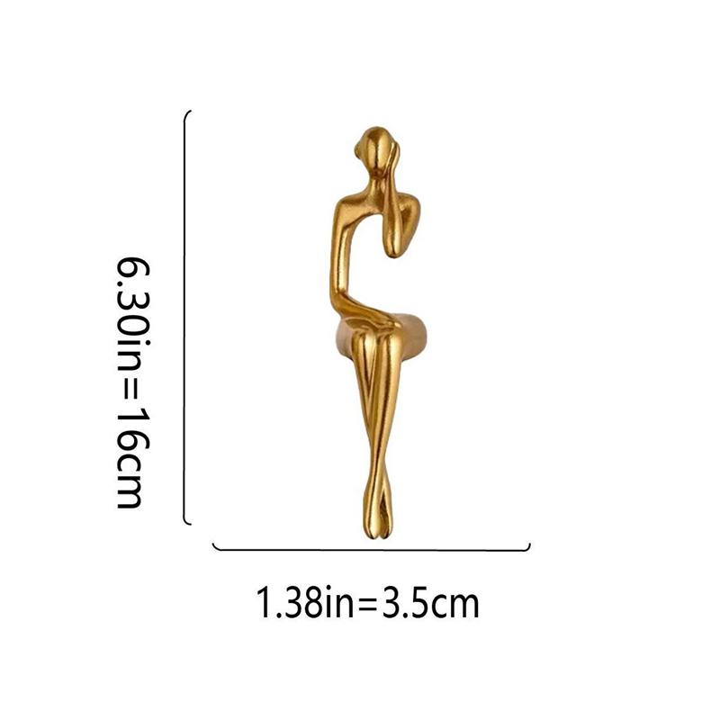 

Статуэтка Мыслителя Абстрактная Скульптура Фигуры Маленькие Украшения Полимерная Статуэтка Дом Золотая Абстрактная Статуэтка Декор для Офиса