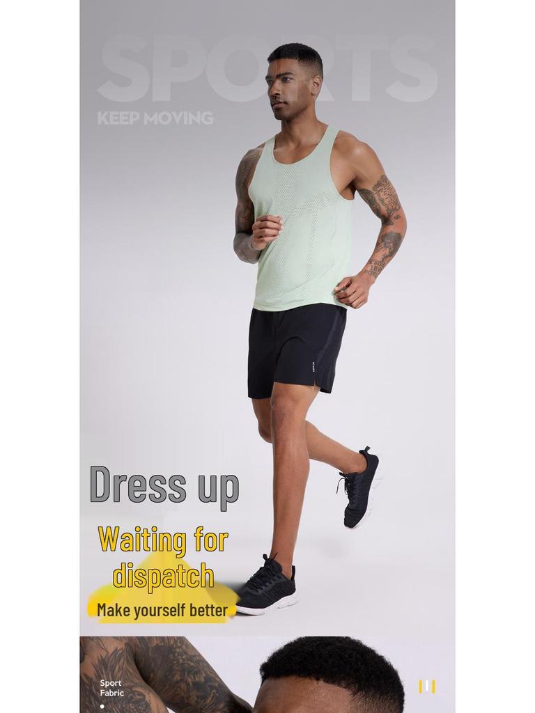 Men's Quick-Dry Running Vest - Lightweight, Sleeveless, Windproof, Fitness/Marathon Team Apparel with Custom Printing