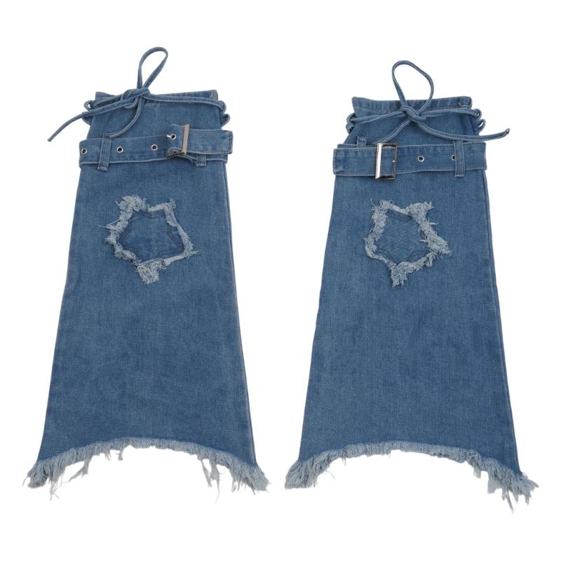 Denims Leg Warmers Cool Flared Leg Warmers Punk Long Leg Socks Fashion Leg Covers Sweet Leg Sleeve Streetwear Gifts
