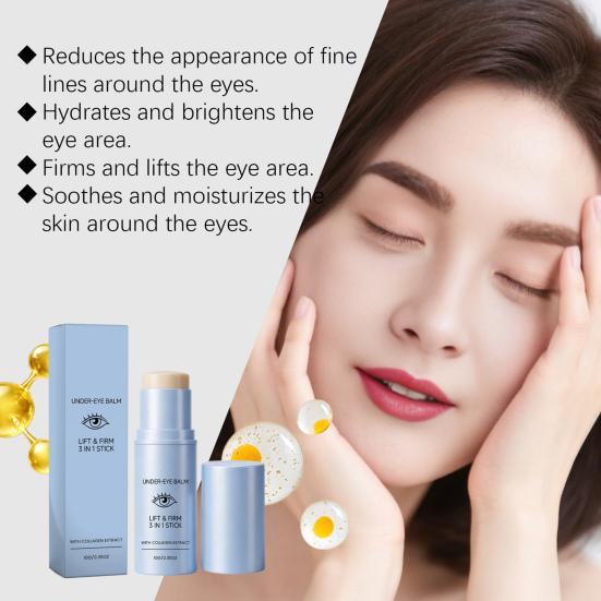 Eye Balm Moisturizing And Refreshing 3-in-1 Stick for Dark Circles Puffiness And Fine Lines 10g Hydrating Lifting Eye Care for Youthful Skin