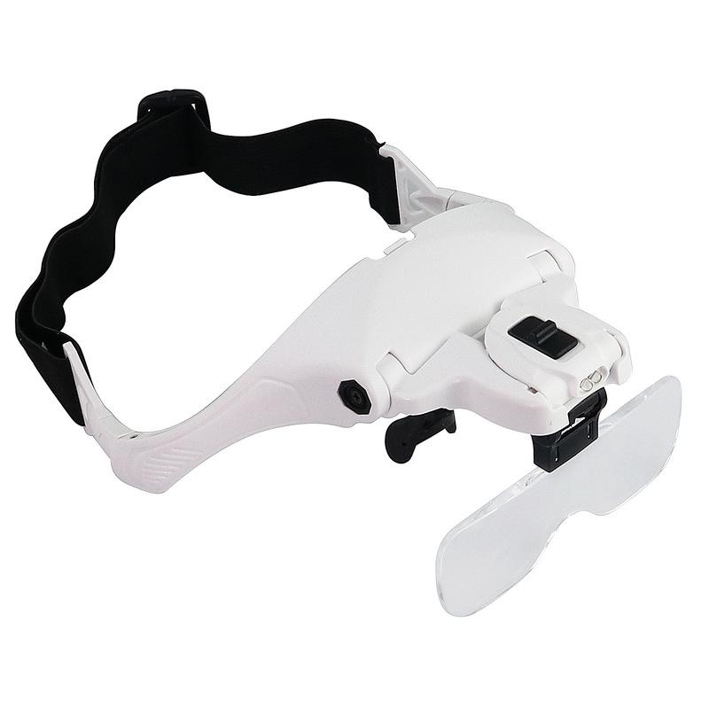 1.0X 1.5X 2.0X 2.5X 3.5X Adjustable 5 Lens Loupe LED Light Headband Magnifier Glass LED Magnifying Glasses With Lamp