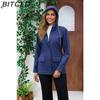 BITCED Women's Spring/Autumn Hooded Trench Coat with Fleece Lining and Water-Repellent Finish Long-Sleeved Zip-Up Cardigan