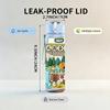 1PC Milk Box Farm Scene Cartoon 750ml Color Plastic Sports Water Bottle Leakproof Flip Straw Lid Suitable for Sports Office Home Use