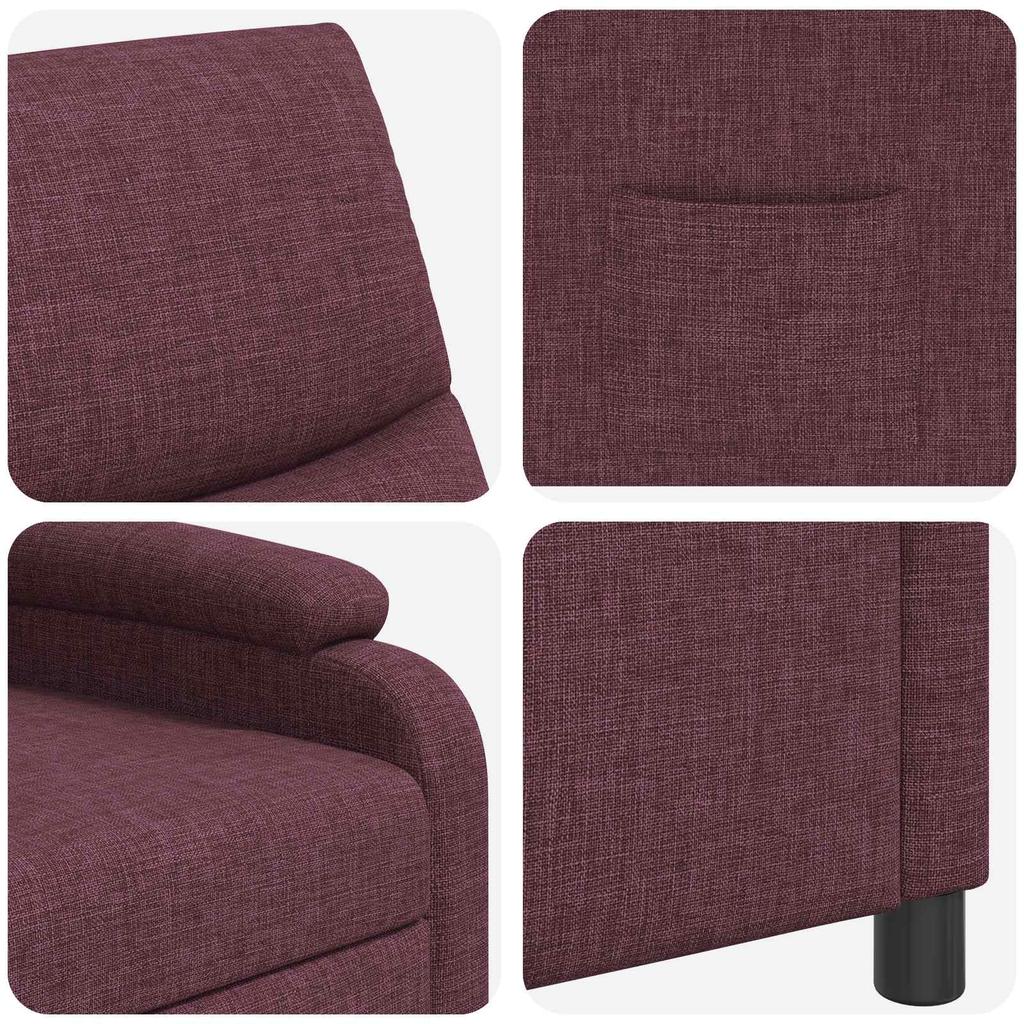 Recliner Chair Purple Fabric