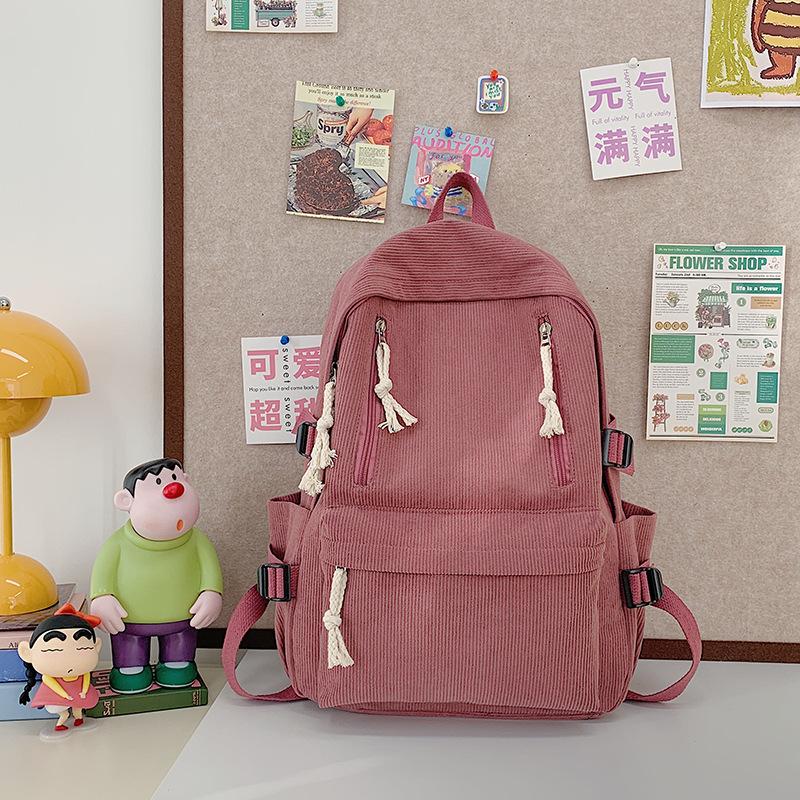 

Рюкзак большой вместимости простого однотонного цвета, рюкзак для ученика средней школы, школьный рюкзак для мальчика, студенческий рюкзак для девушки розовый