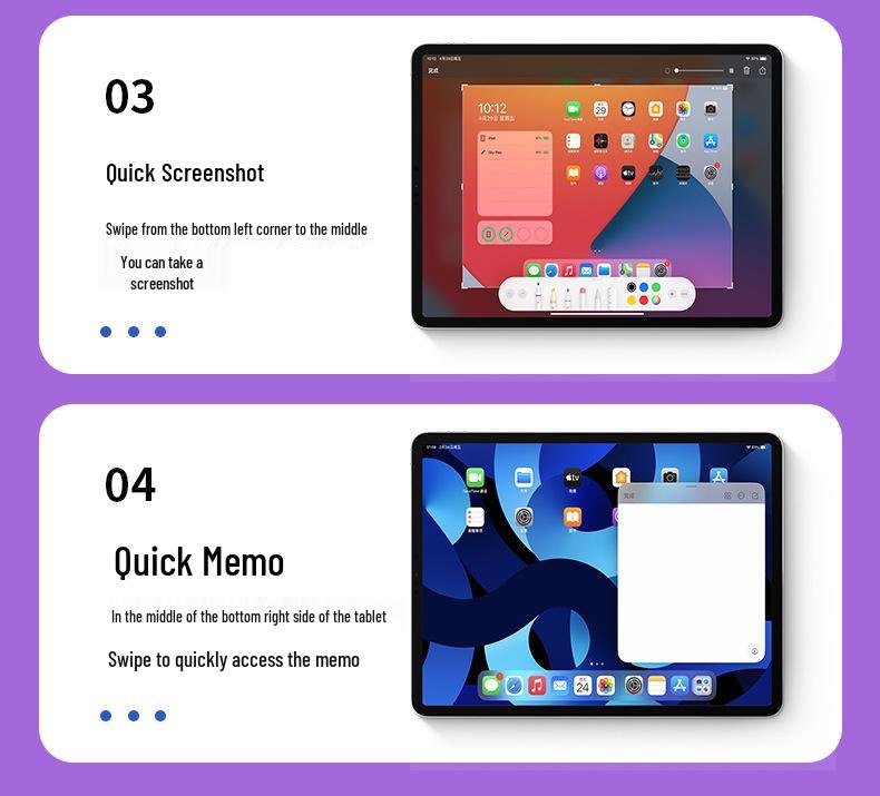 Magnetic Apple Pencil Replacement - Bluetooth Capacitive Stylus for iPad with Anti-Mistouch Feature