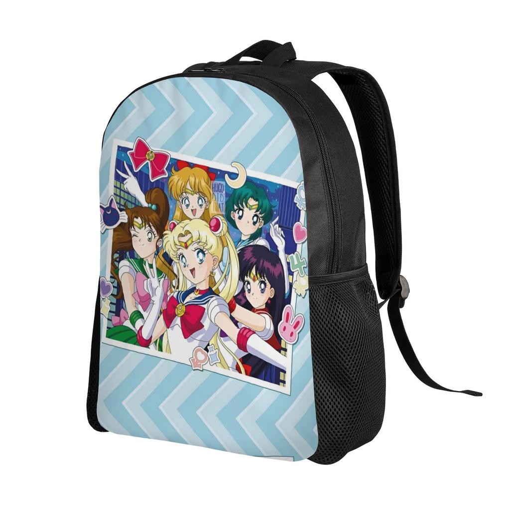 Sailors Anime Moons Backpacks for Women Men School College Student Bookbag Fits 15 Inch Laptop Bishoujo Bags