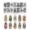 12*6cm Nail Stamping Plates Rose Butterfly Nail Art Plate Stainless Steel Nail Design Stencil Tools DIY Printing Design Stamp