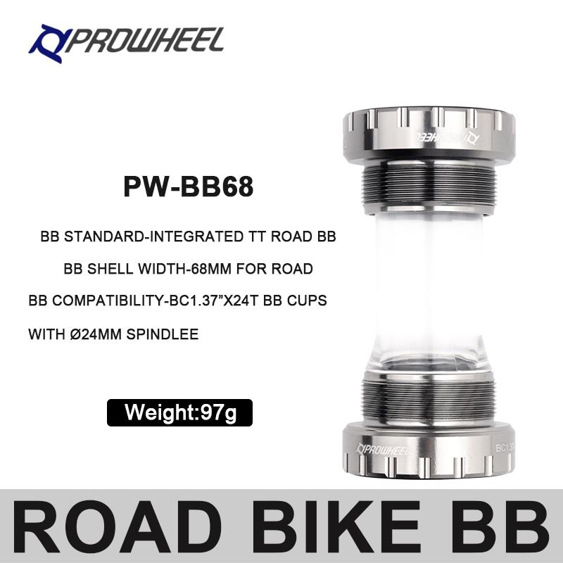 PROWHEEL BB68 BB73 PW-MBB68 Road MTB Mountain Bicycle Bottom Brackets 24MM BB 68/73mm Bike Bottom Bracket for SRAM GXP Crankset PW-BB68