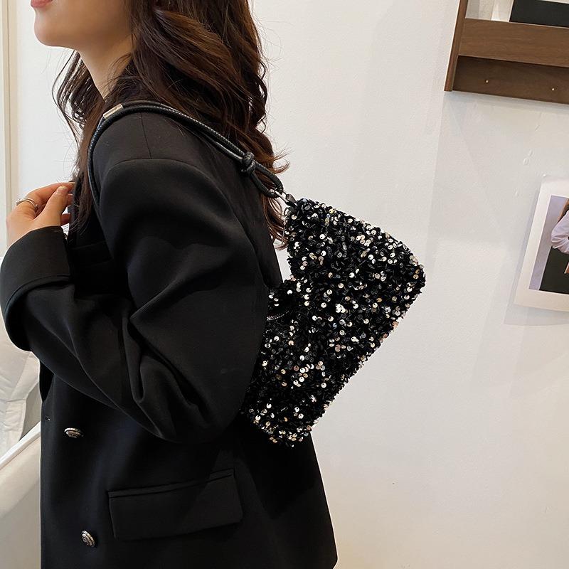 Sequins Fashion Trend Portable Shoulder Bag New Niche Versatile Casual Underarm Bag