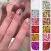 12 Grids Mixed Star Heart Nail Glitter 1Mm Star Sequin Nail Art Diy Colorful Sparkling Nail Charms Nail Decoration Accessories