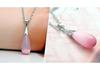 Korean Style S925 Sterling Silver Cat's Eye Water Drop Pendant Necklace for Women