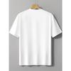European Size Men's White Casual Printed T-shirt Featuring the Phrase "Keep Calm and Carry On," Suitable for Spring and Summer Wear.