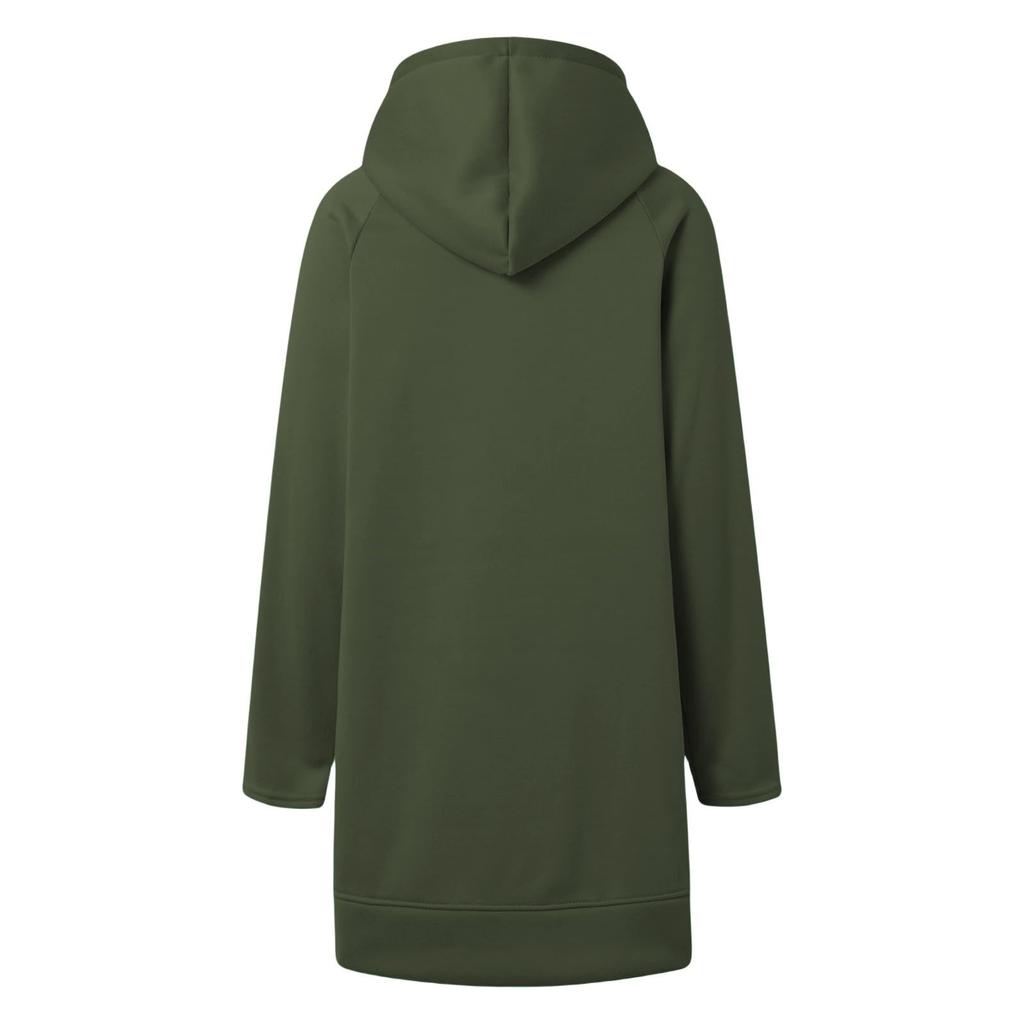 Women's Fashion Hooded Pocket Split,Hem Fleece,Lined Long,Sleeve Pullover Sweatshirt
