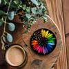 2PCS Car Coasters, with Tree of Life Pattern Printed, Non-Slip Reusable Thermal Pads, Wear-Resistant Stain-Resistant Car Cup Holder, for Home Bar