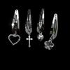 Chain Toy BB Clip Cherry Water Drop Clip Cool Cross Barrette Korean Style Hairpin Women Hair Accessories Punk Hair Clip
