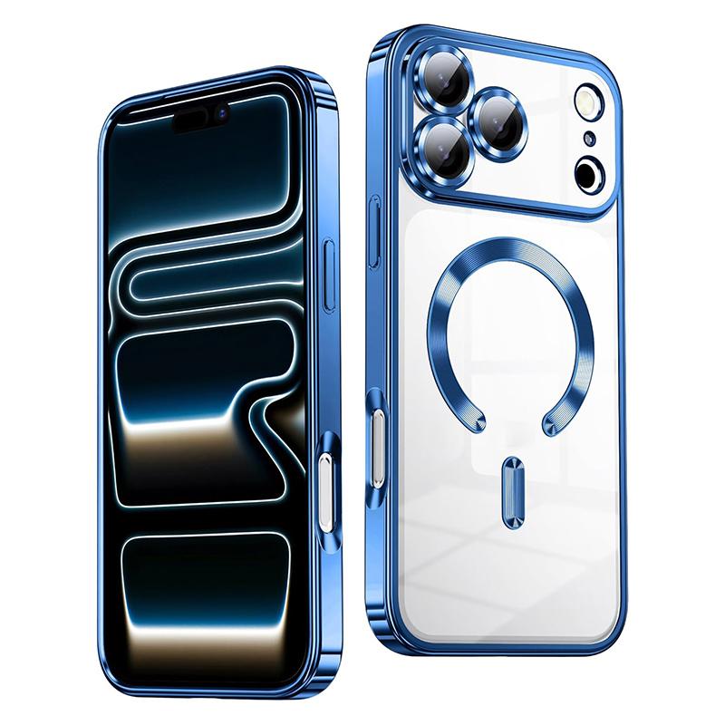 MagSafe Magnetic Plating Case for iPhone 17 Pro Max Case Luxury Electroplated Camera Lens Protector Case for iPhone 17Air Cover