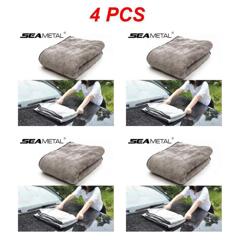 2~5PCS Microfiber Car Wash Towel 100X40cm Lint-Free Car Cleaning Towels Ultra-Soft Drying Cloth Car Detailing Tools Washing