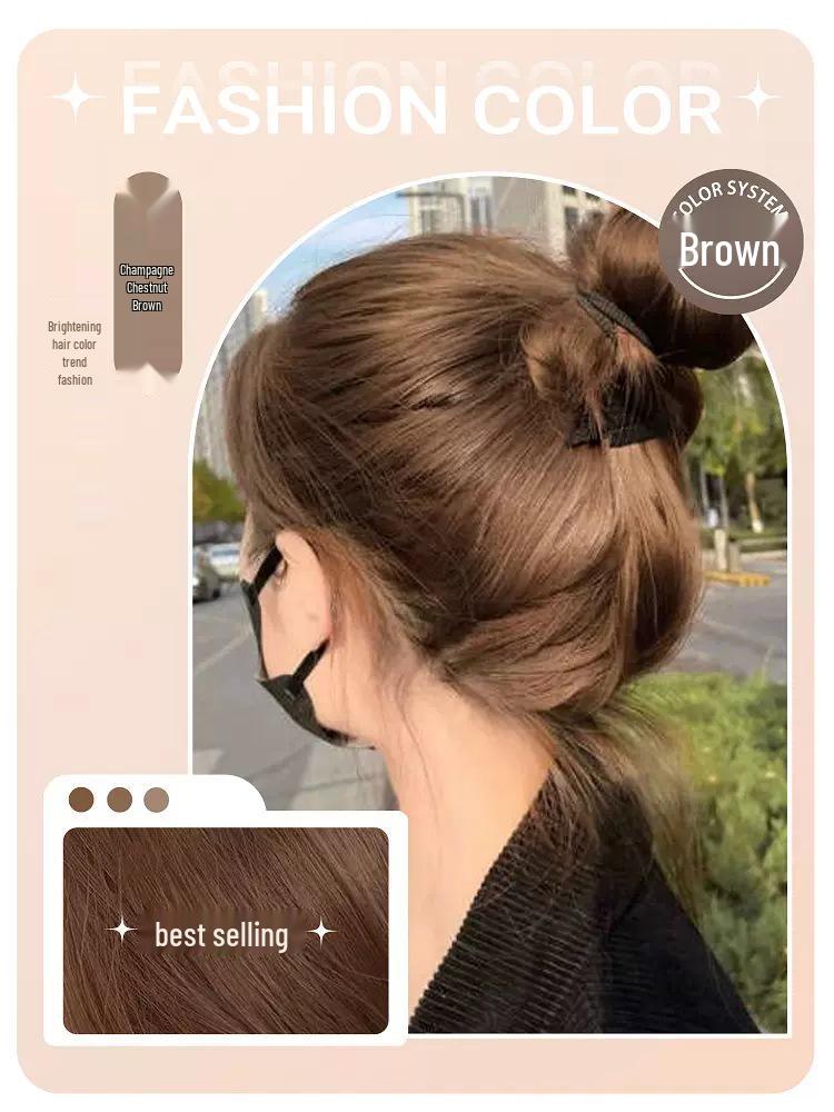 2026 Hair Dye Cream: Gray-Brown Linen, Black Tea Color, with Hair Care Benefits