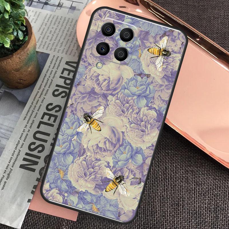 Bumble Bee Honeycomb Honey Case For Samsung Galaxy M20 M15 M55 M31s M51 M21 M11 M13 M33 M53 M52 M32 M12 M14 M34 M54