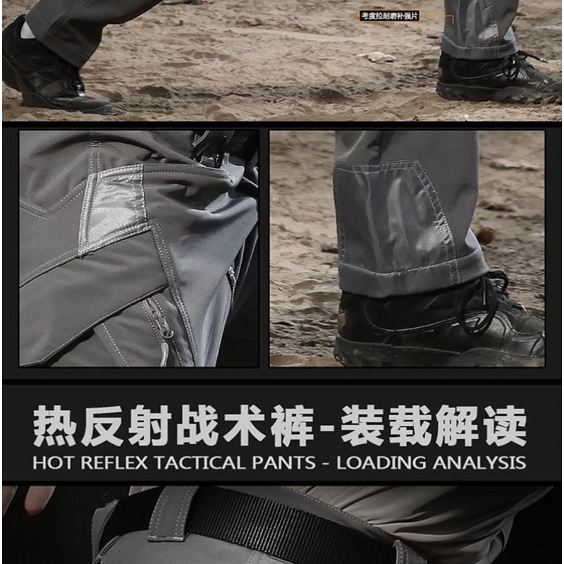 Mens Winter Softshell Tactical Pants Windproof Outdoor Hiking Skiing Climbing Workwear Trousers